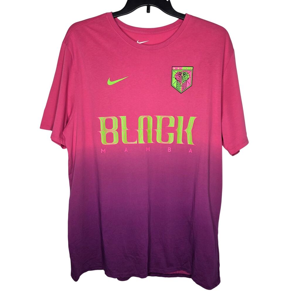 Men's Nike Kobe Bryant Black Mamba 24 Dri-Fit Tee Shirt Pink Purple Ombre XXL